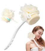 2 in 1 Long Handle Shower Sponge and Brush - Image 3
