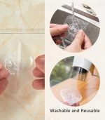 6 Pcs Magical Sticky Hooks, Self Adhesive Wall Hooks - Image 5