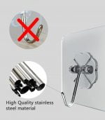 6 Pcs Magical Sticky Hooks, Self Adhesive Wall Hooks - Image 2