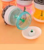 Wire Ball Dish Scrubber with Soap Dispenser - Image 2