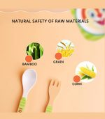 5 Pieces Bamboo Fiber Cartoon Baby Feeding Set - Image 2