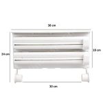 Triple Paper Dispenser 3 in 1 Tissue Roll Holder, Aluminum Roll, Spice Rack - Image 6